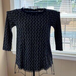 Anthropologie 9-HIS STCL Black & White Shirt Sz XS